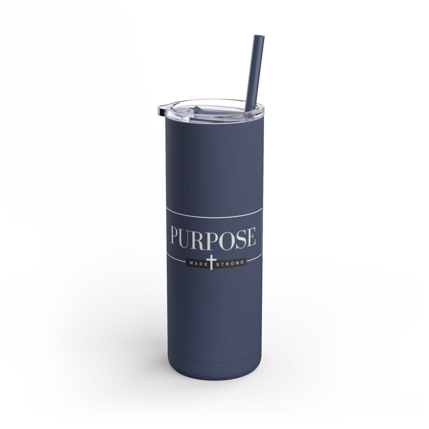 Tumbler - Purpose Made Strong Matte 20oz with Romans 8:28 Bible Verse