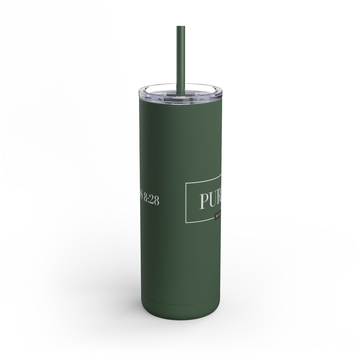 Tumbler - Purpose Made Strong Matte 20oz with Romans 8:28 Bible Verse
