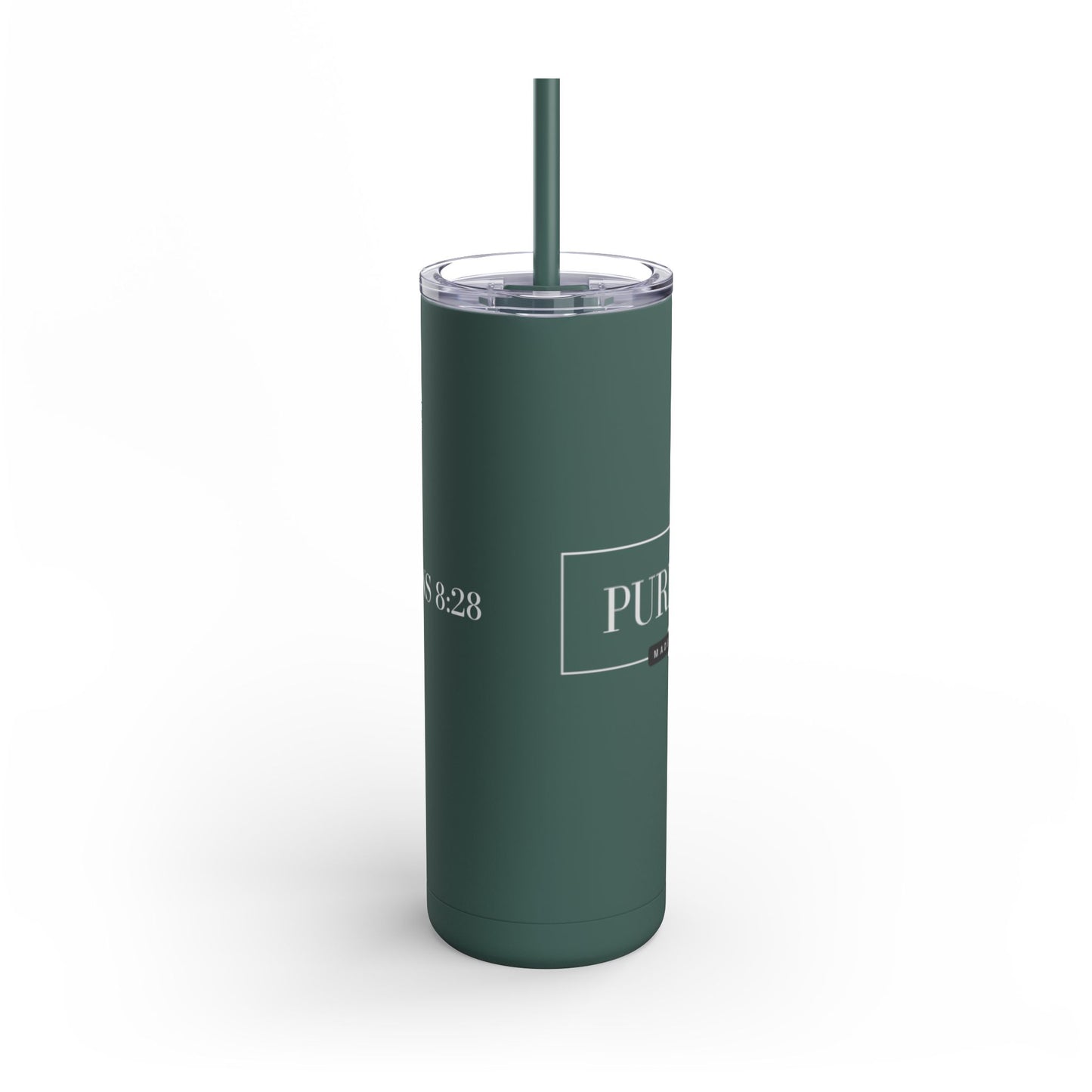 Tumbler - Purpose Made Strong Matte 20oz with Romans 8:28 Bible Verse