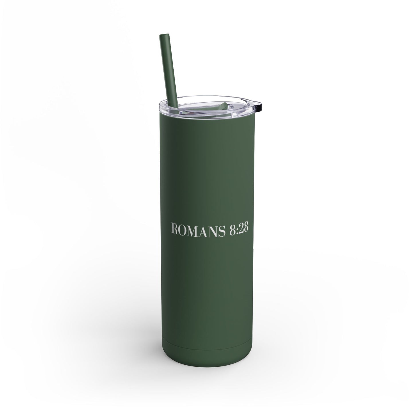 Tumbler - Purpose Made Strong Matte 20oz with Romans 8:28 Bible Verse