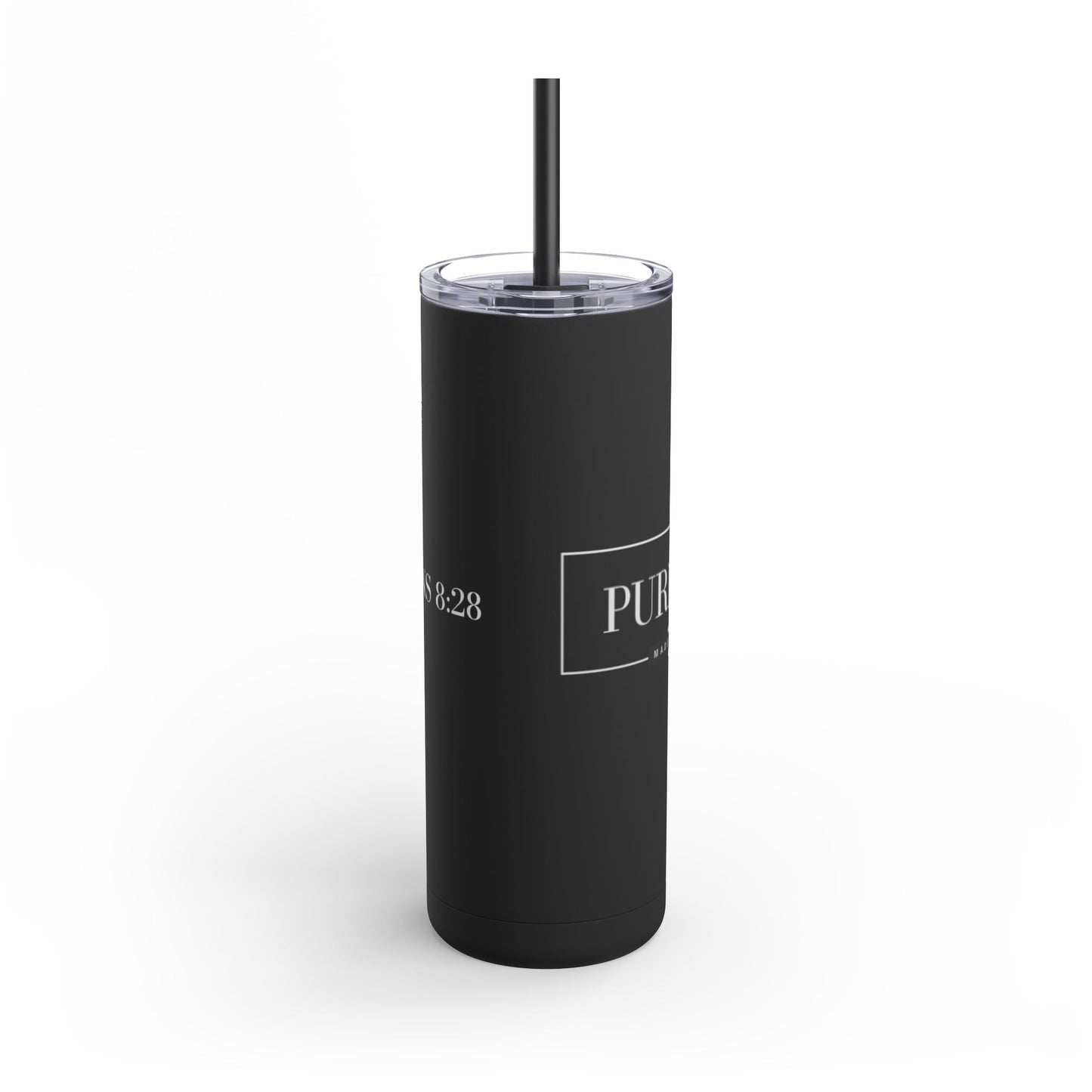 Tumbler - Purpose Made Strong Matte 20oz with Romans 8:28 Bible Verse