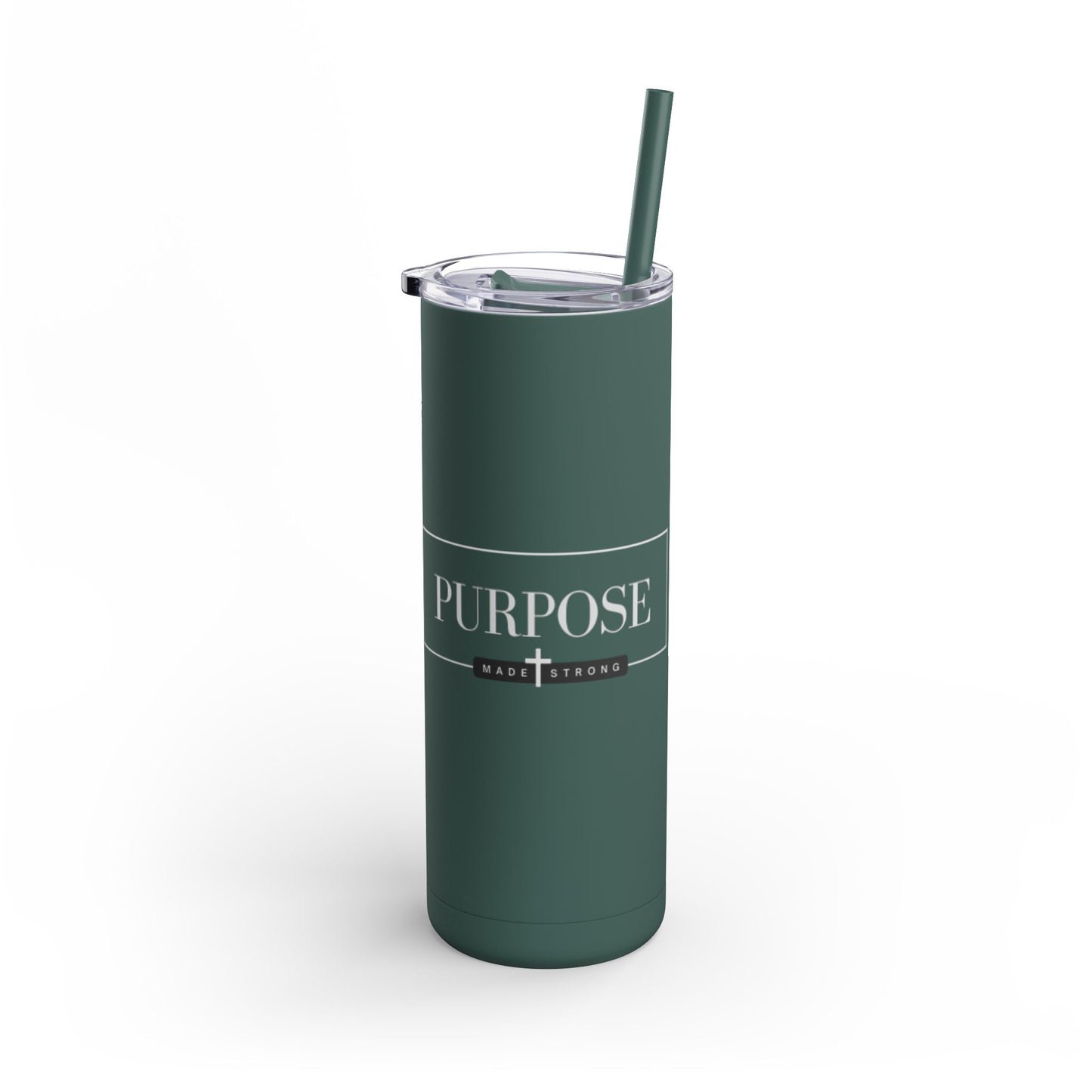 Tumbler - Purpose Made Strong Matte 20oz with Romans 8:28 Bible Verse