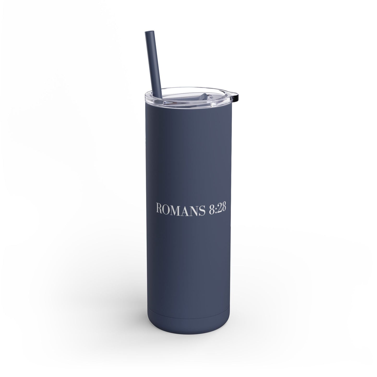 Tumbler - Purpose Made Strong Matte 20oz with Romans 8:28 Bible Verse