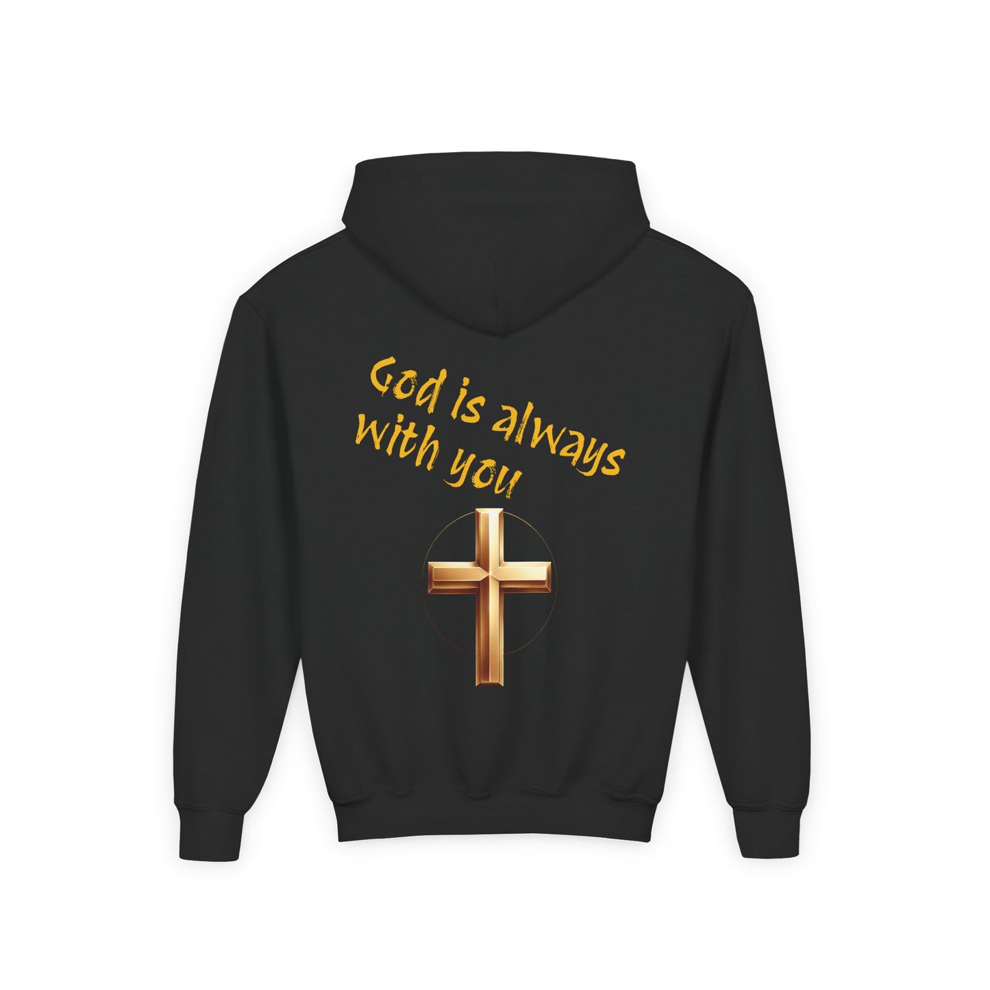 Inspirational Youth Hooded Sweatshirt, Faith Apparel, Christian Gifts, Trust in God Design, Youth Hoodie, Religious Clothing