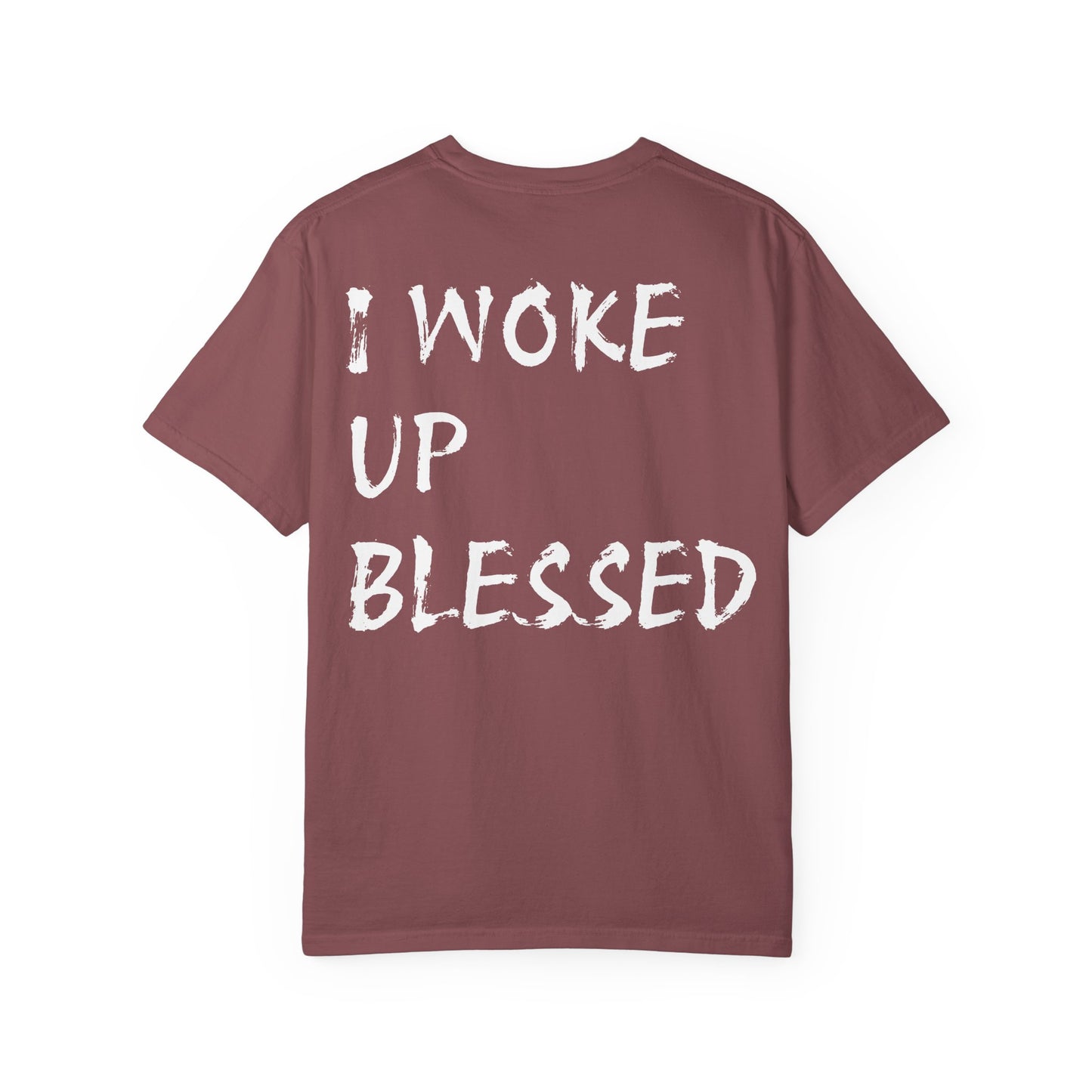 Christian Faith Comfort Colors T-shirt - 'I Woke Up Blessed'