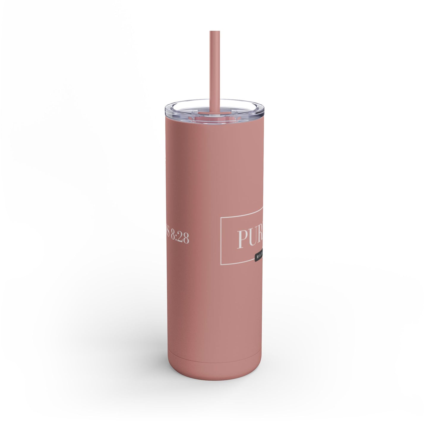 Tumbler - Purpose Made Strong Matte 20oz with Romans 8:28 Bible Verse