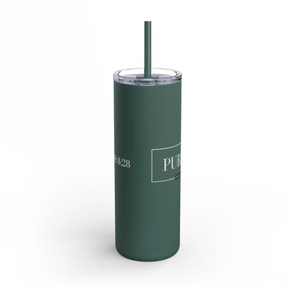 Tumbler - Purpose Made Strong Matte 20oz with Romans 8:28 Bible Verse