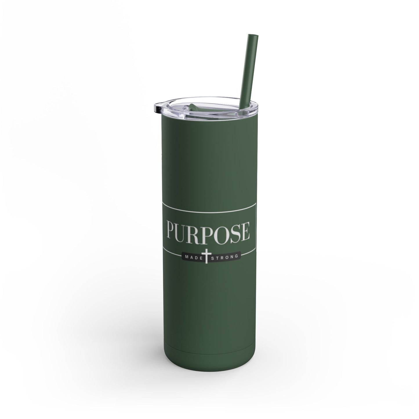 Tumbler - Purpose Made Strong Matte 20oz with Romans 8:28 Bible Verse