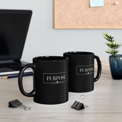 Mug - Purpose Made Strong Faith Based Black Coffee Mug