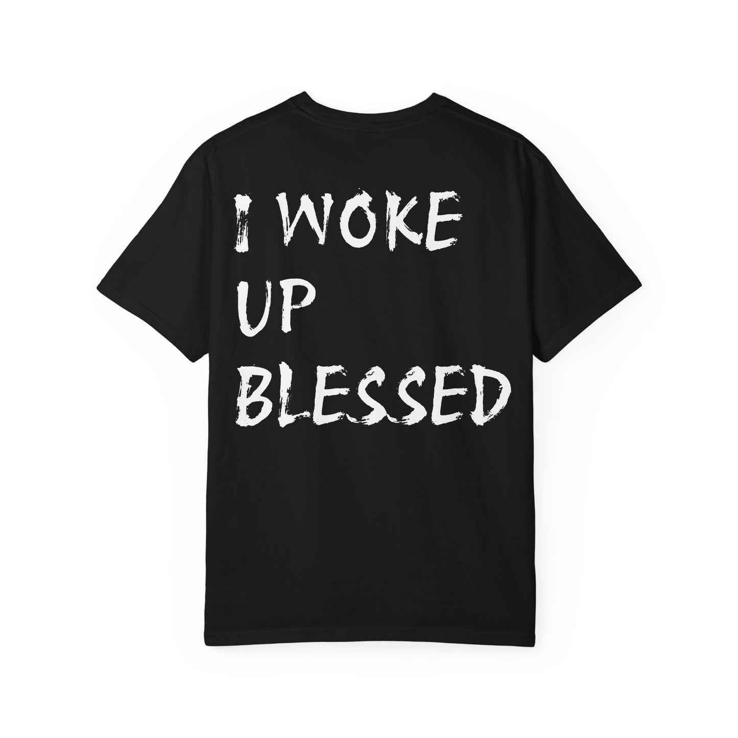 Christian Faith Comfort Colors T-shirt - 'I Woke Up Blessed'