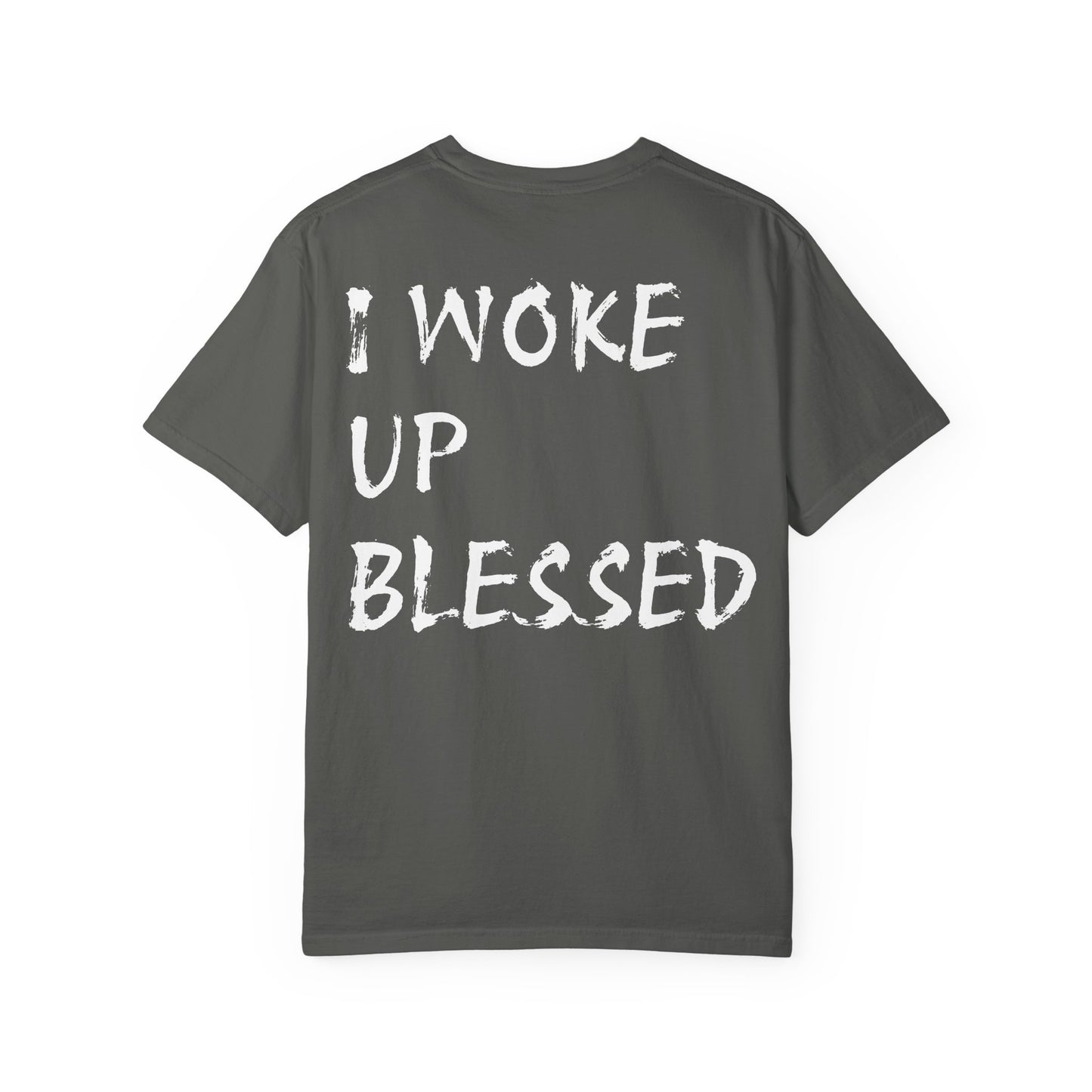 Christian Faith Comfort Colors T-shirt - 'I Woke Up Blessed'