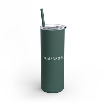 Tumbler - Purpose Made Strong Matte 20oz with Romans 8:28 Bible Verse
