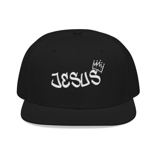 Embroidered Snapback Hat - Stylish Cap for Jesus Lovers, Streetwear, Gift for Christians, Fashion Accessory, Everyday Wear, Jesus Is King